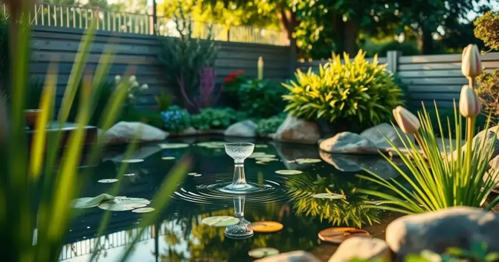 como fazer um lago de jardim